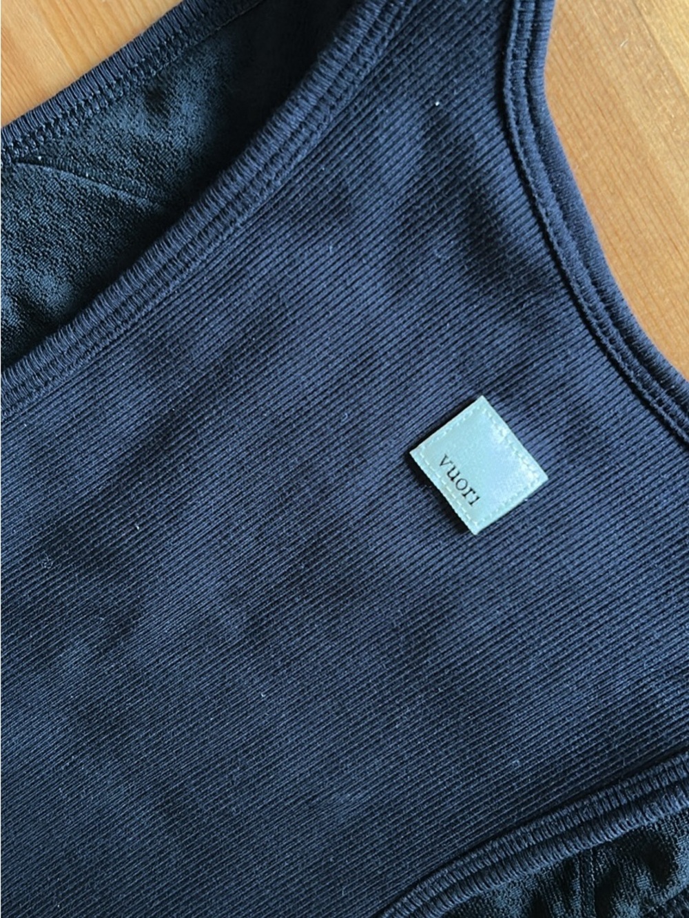 Vuori Black Ribbed Tank Top
